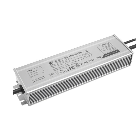 Sosen SS-240M-56BH 240W LED Power Supply Transformer 277V-480V AC to 22-56V DC Low Voltage Output Dimmable LED Drivers for Outdoor Area Light Fixtures