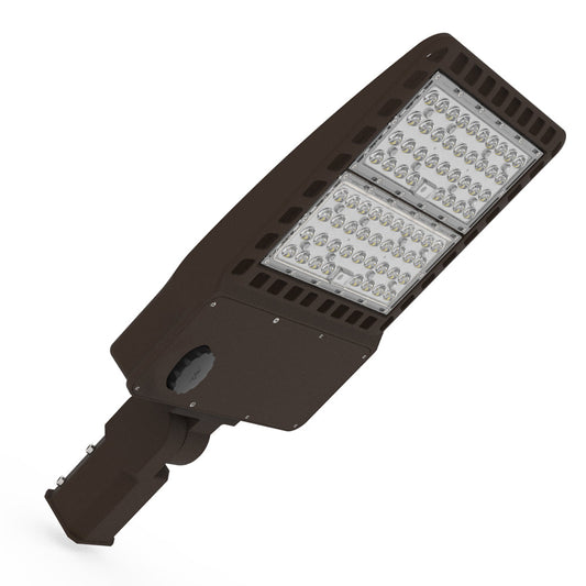 Commercial Street & Area Lighting 100W 150W 200W 300W 5000K 1-10V Dim LED Shoebox Parking Lot Security Light, High Voltage Optional UL DLC Listed