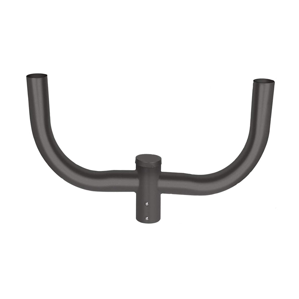 Double Bullhorn Bracket,180 Degree Mounting Bracket Round Pole Double L Bracket Tenon Adapter for 2-3/8in Slip Fitter LED Shoebox Area Light Fixture