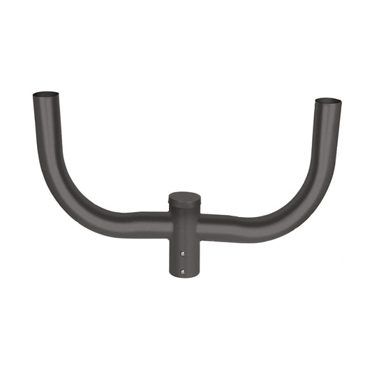 Double Bullhorn Bracket,180 Degree Mounting Bracket Round Pole Double L Bracket Tenon Adapter for 2-3/8in Slip Fitter LED Shoebox Area Light Fixture