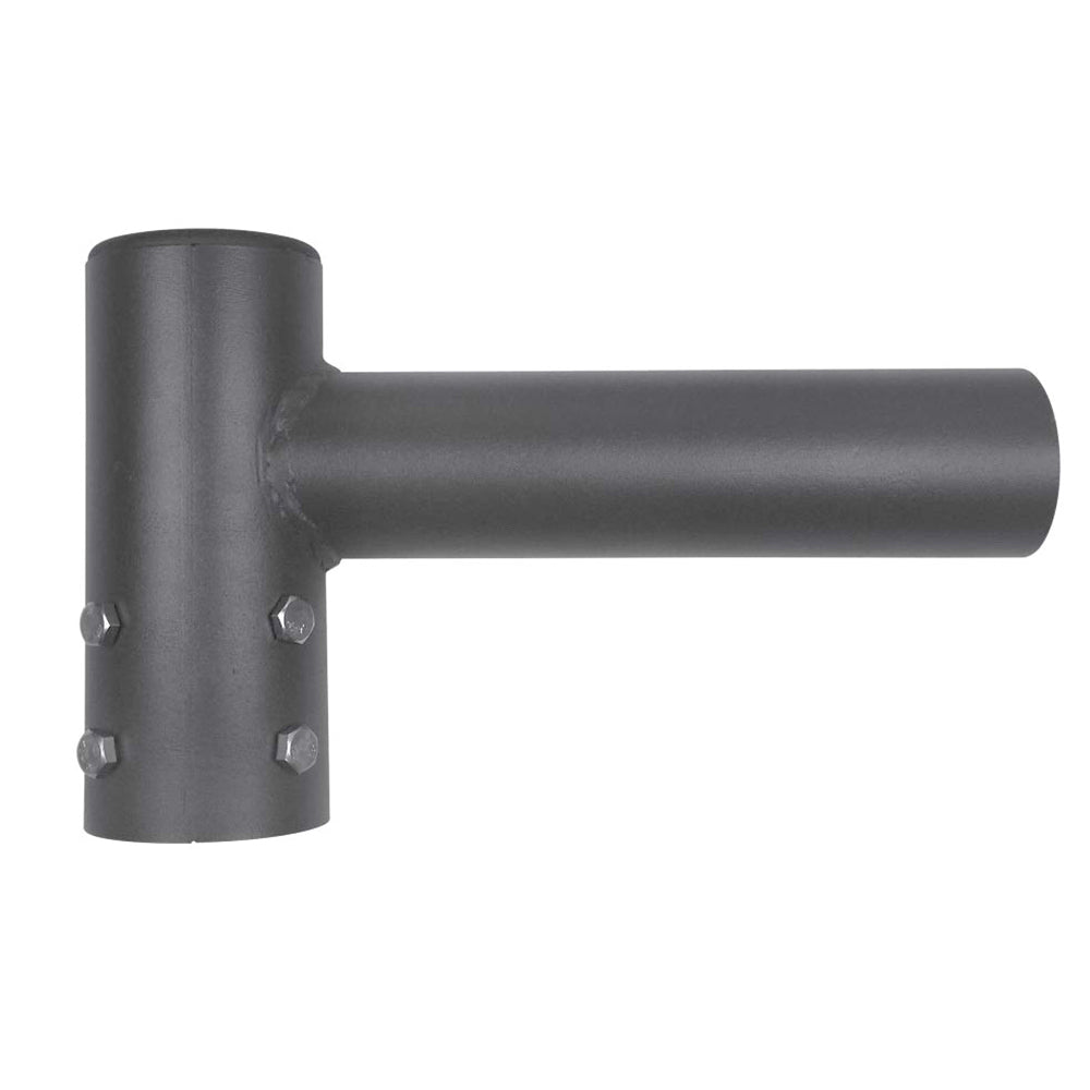 LED Spoke Arm Bracket with Single Horizontal Tenon Adaptor Round for 2-3/8in Outdoor Shoebox Parking Lot Lights,Round Pole Mount Bracket Accessories