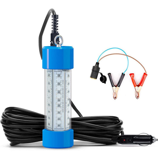 30W 60W 100W LED Fishing Lights, LED Submersible Fishing Light Underwater Fish Finder Lamp with 10m Cord, IP68 Waterproof Green Lighting, ETL Listed