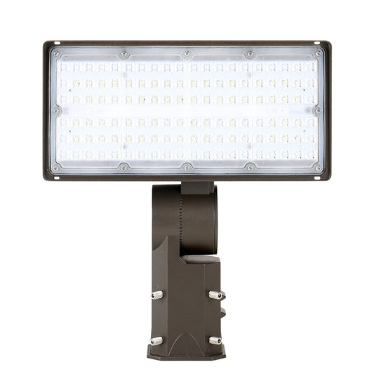 70W 100W LED Parking Lot Flood Lights with Slip Fitter for 2 3/8” Mounting Pole, 4000K 5000K 120-277V Waterproof Outdoor Area Light UL DLC Listed