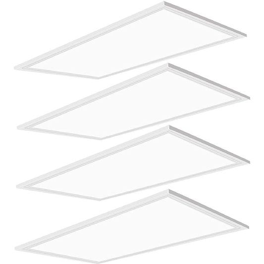 2X4 LED Edge-Lit Flat Panel Light 50W 72W 4000K 5000K 0-10V Dimmable Recessed Drop Ceiling Troffer Light Fixture ETL DLC Listed-4 Pack