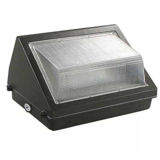 60W 80W 100W 120W 150W LED Wall Pack with Photocell,130LM/W 5000K Glass Wall Light LED, Dusk to Dawn Outdoor Wall Light Fixture ETL DLC Listed