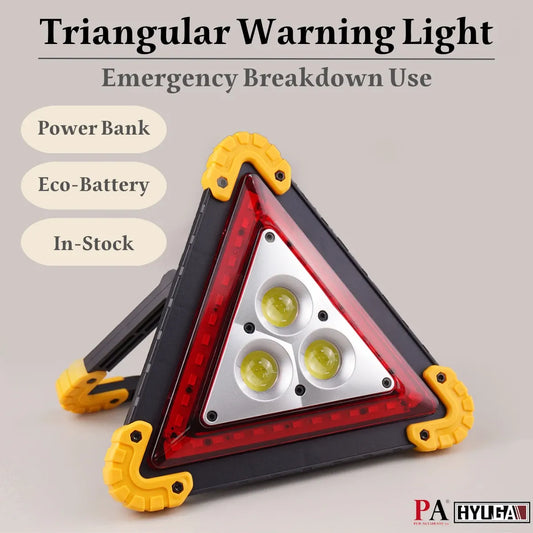 SC-1 LED Triangle Emergency Warning Light Multifunctional Waterproof Safety Flashing Signal Road Essential for Vehicle Accident/Repairing/Hazard/Camping/Hiking (Pack of 1)