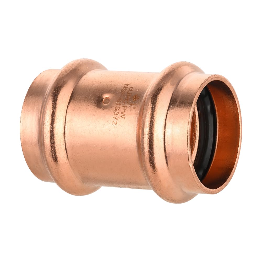 1" Press Copper Coupling w/Stop (Lead Free)