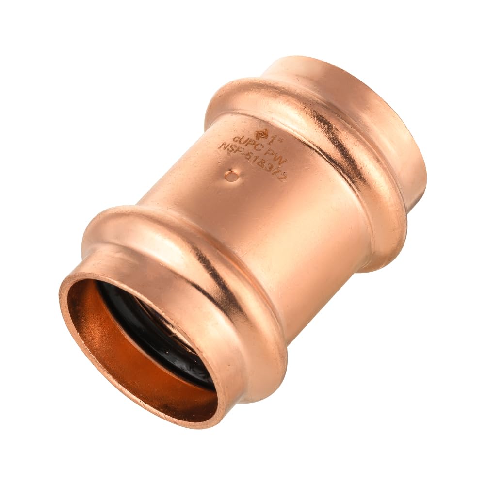 1" Press Copper Coupling w/Stop (Lead Free)
