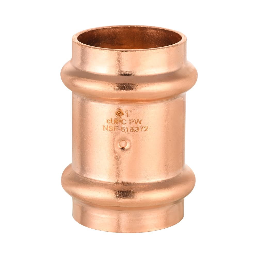 1" Press Copper Coupling w/Stop (Lead Free)