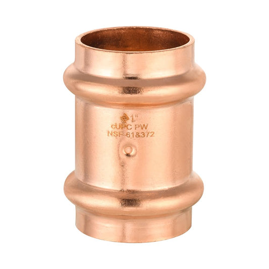 1" Press Copper Coupling w/Stop (Lead Free)