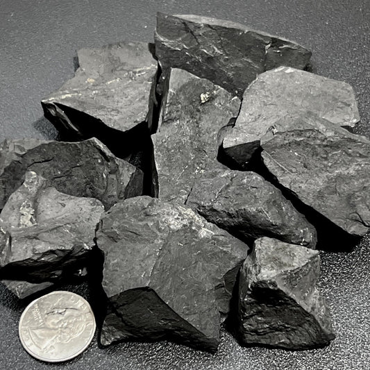 Black Shungite Type-2 Rough Raw Stones (By The Piece or Pound) Wholesale