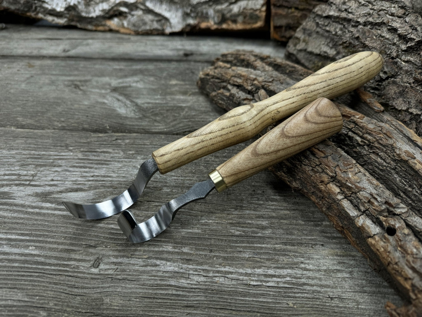 2-Piece Spoon Carving Hook Knife Set
