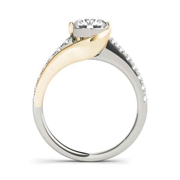 14k Two Tone Gold Split Shank Style Diamond Engagement Ring (1 1/4 cttw)