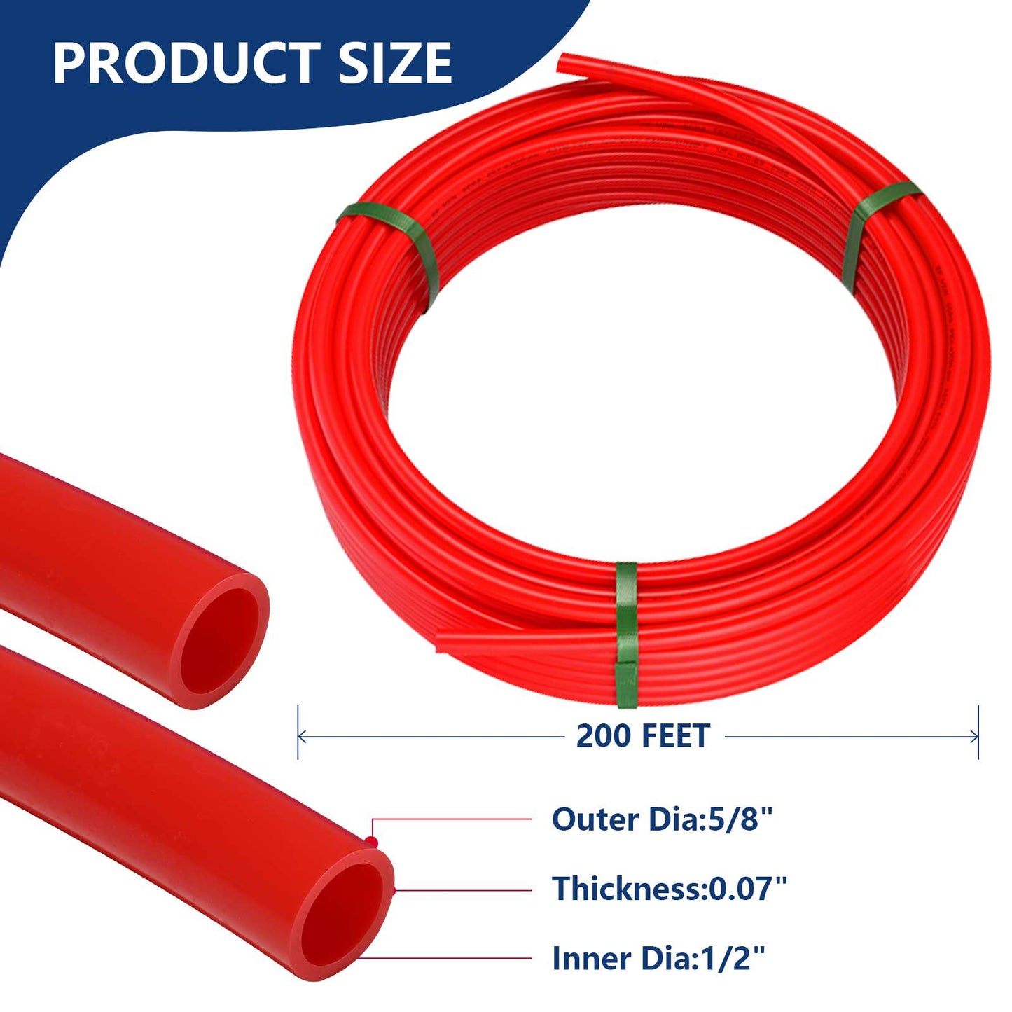 1/2" 200ft PEX-B Pipe (Red & Cutter)