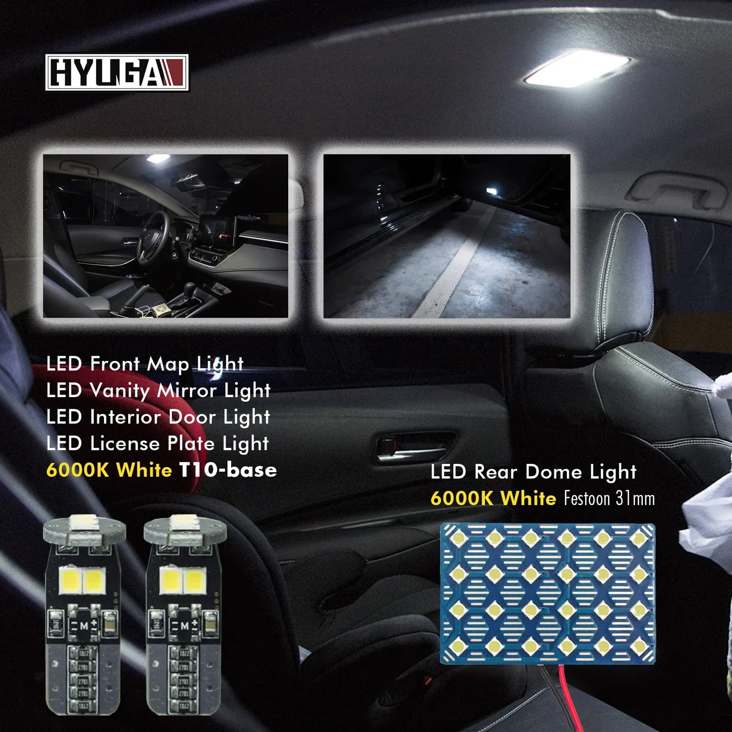Compatible with 2014-2020 TOYOTA 4Runner Whole LED Replacement Package (low high beam headlight, fog light, turn signal, interior light...)
