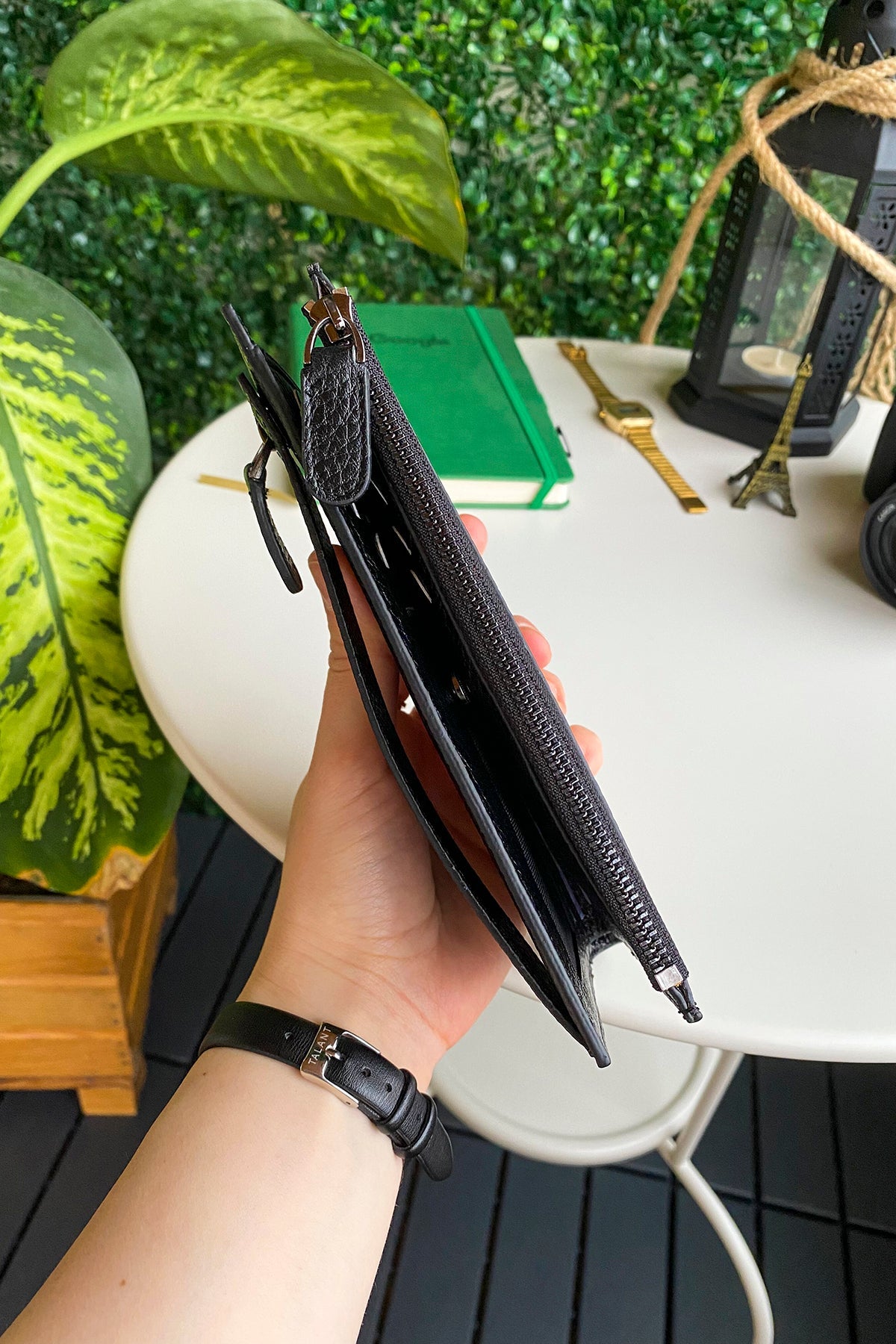 Mannu - Genuine Leather Large Wallet with Hand Band