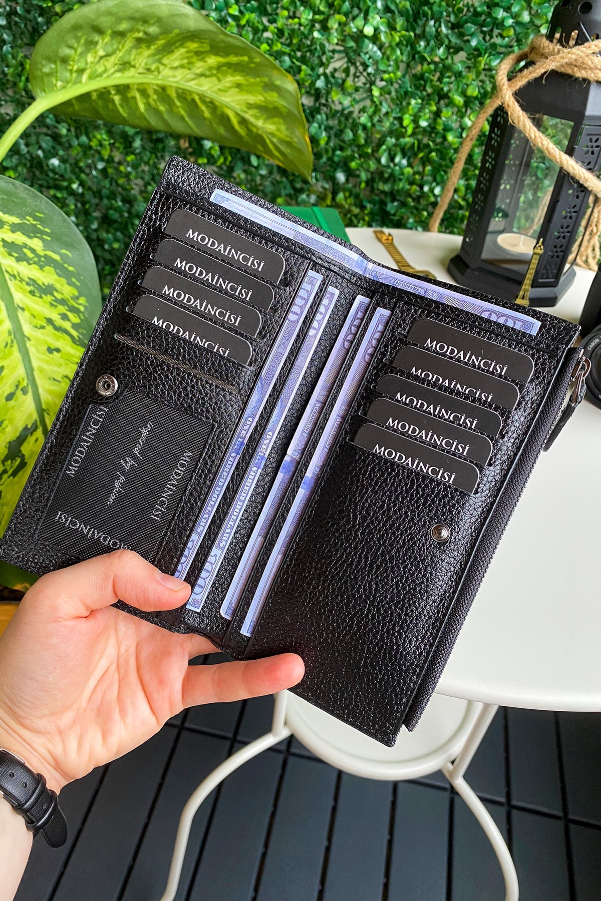 Mannu - Genuine Leather Large Wallet with Hand Band