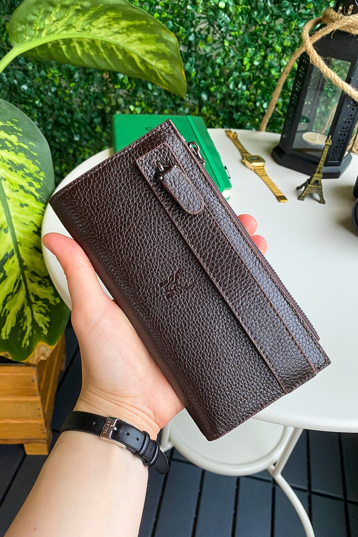 Mannu - Genuine Leather Large Wallet with Hand Band