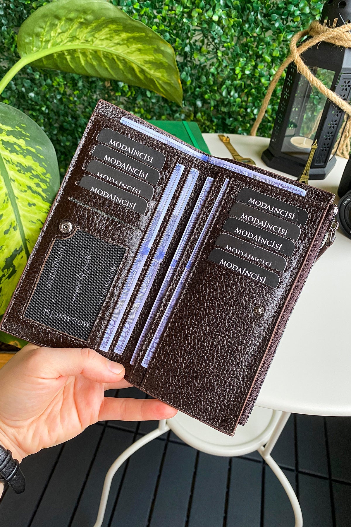 Mannu - Genuine Leather Large Wallet with Hand Band