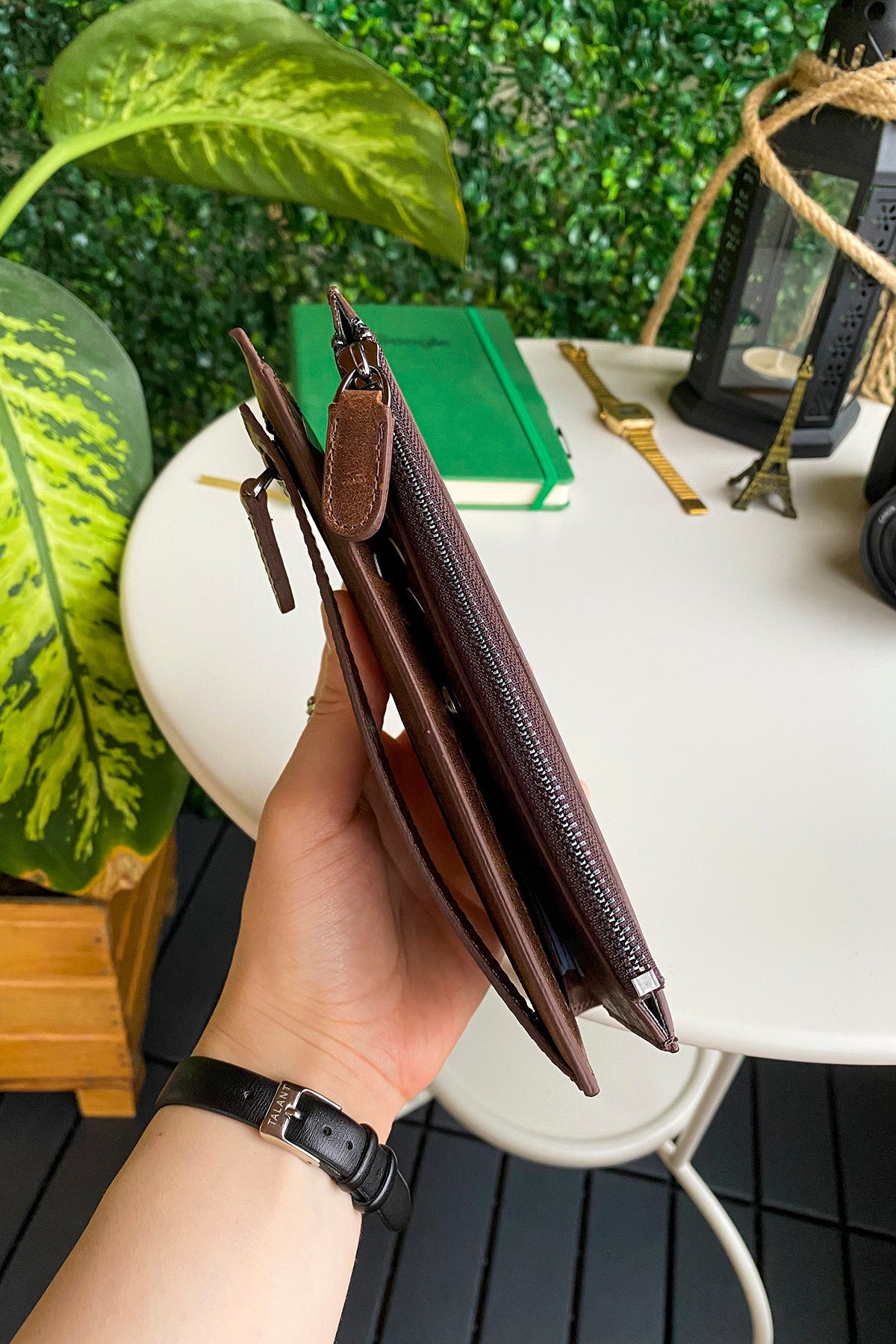 Mannu - Genuine Leather Large Wallet with Hand Band