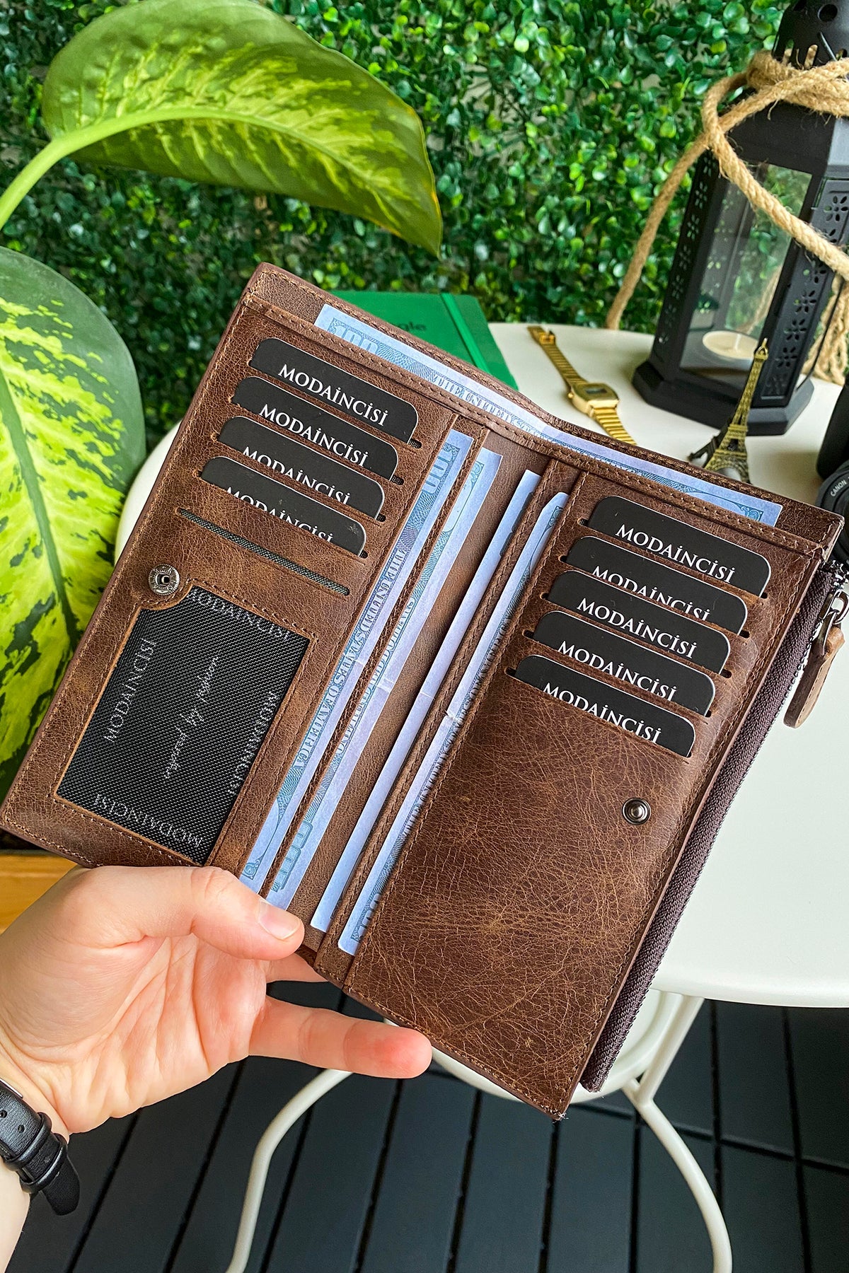 Mannu - Genuine Leather Large Wallet with Hand Band