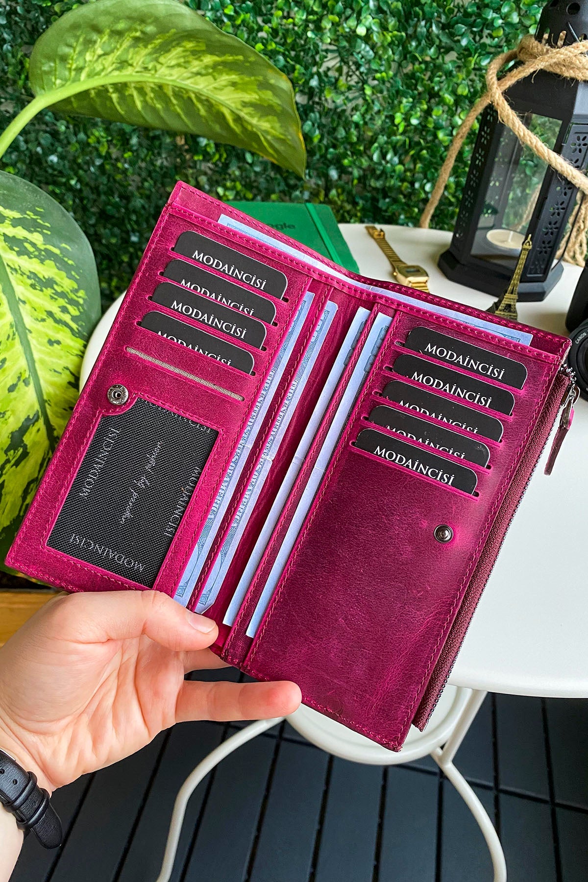 Mannu - Genuine Leather Large Wallet with Hand Band