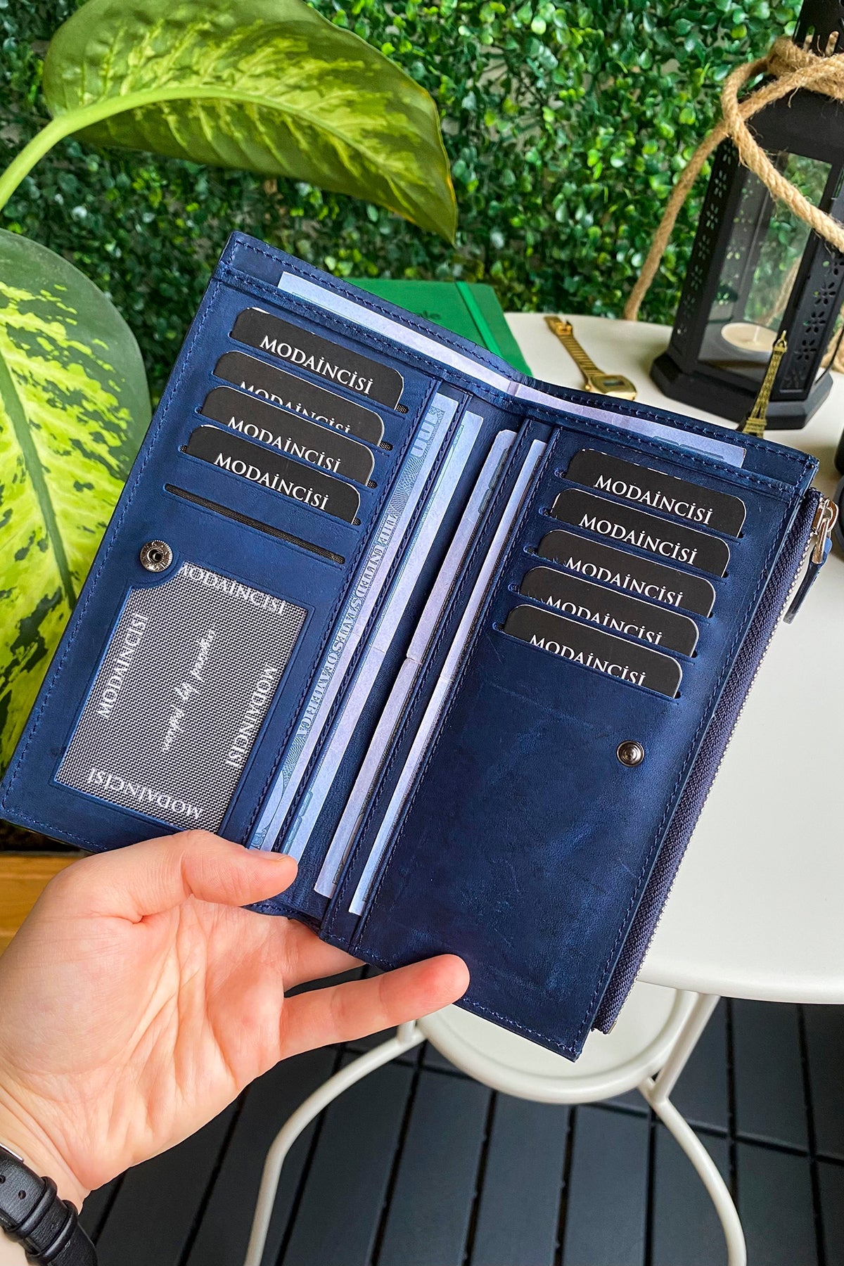 Mannu - Genuine Leather Large Wallet with Hand Band