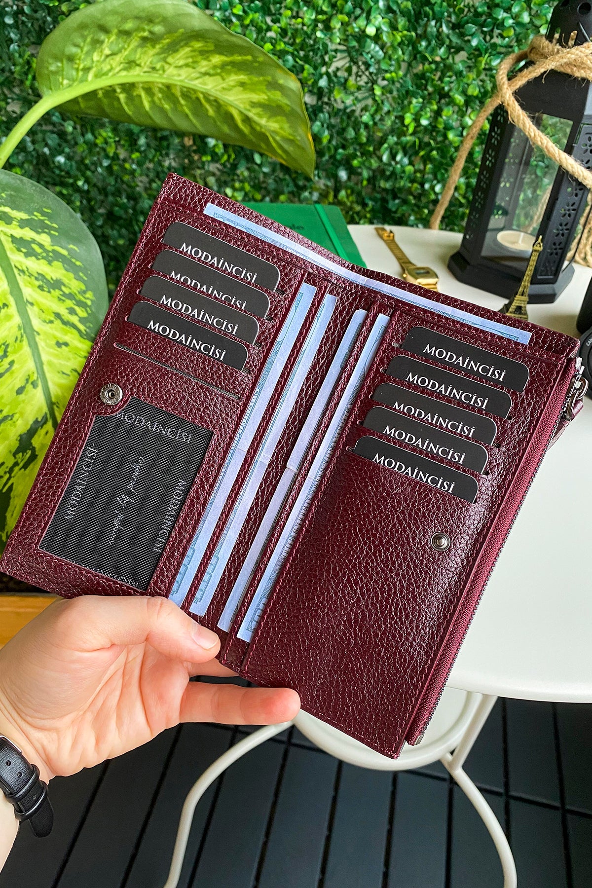 Mannu - Genuine Leather Large Wallet with Hand Band