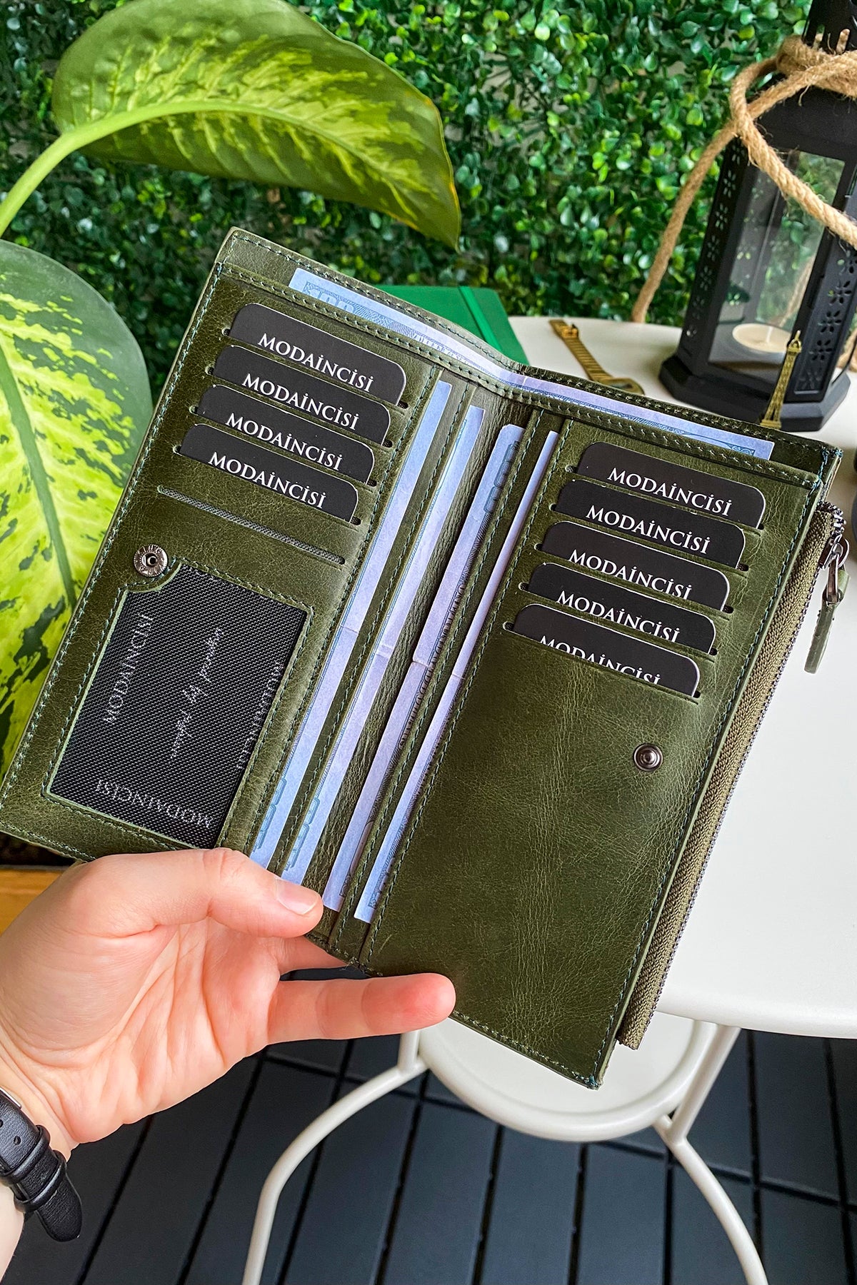 Mannu - Genuine Leather Large Wallet with Hand Band