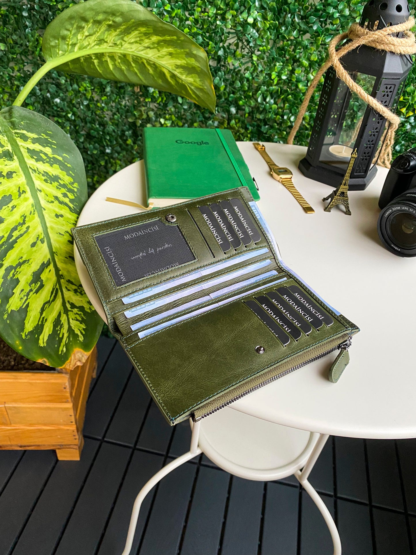 Mannu - Genuine Leather Large Wallet with Hand Band