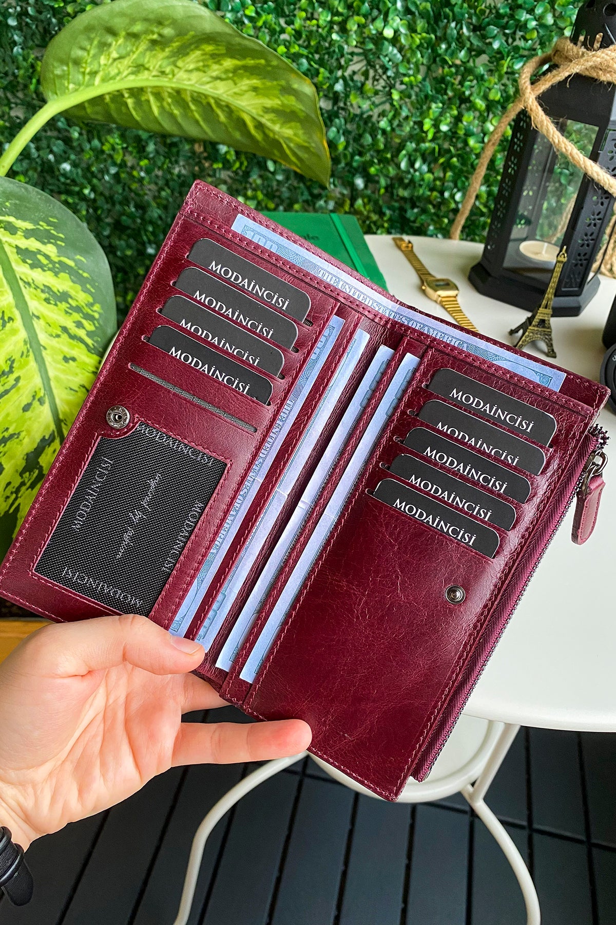 Mannu - Genuine Leather Large Wallet with Hand Band