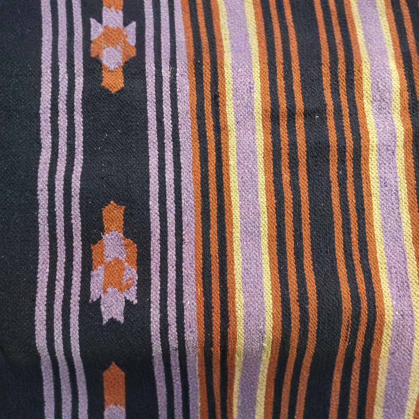 Single Weave Saddle Blanket Purple/Brown/Blue
