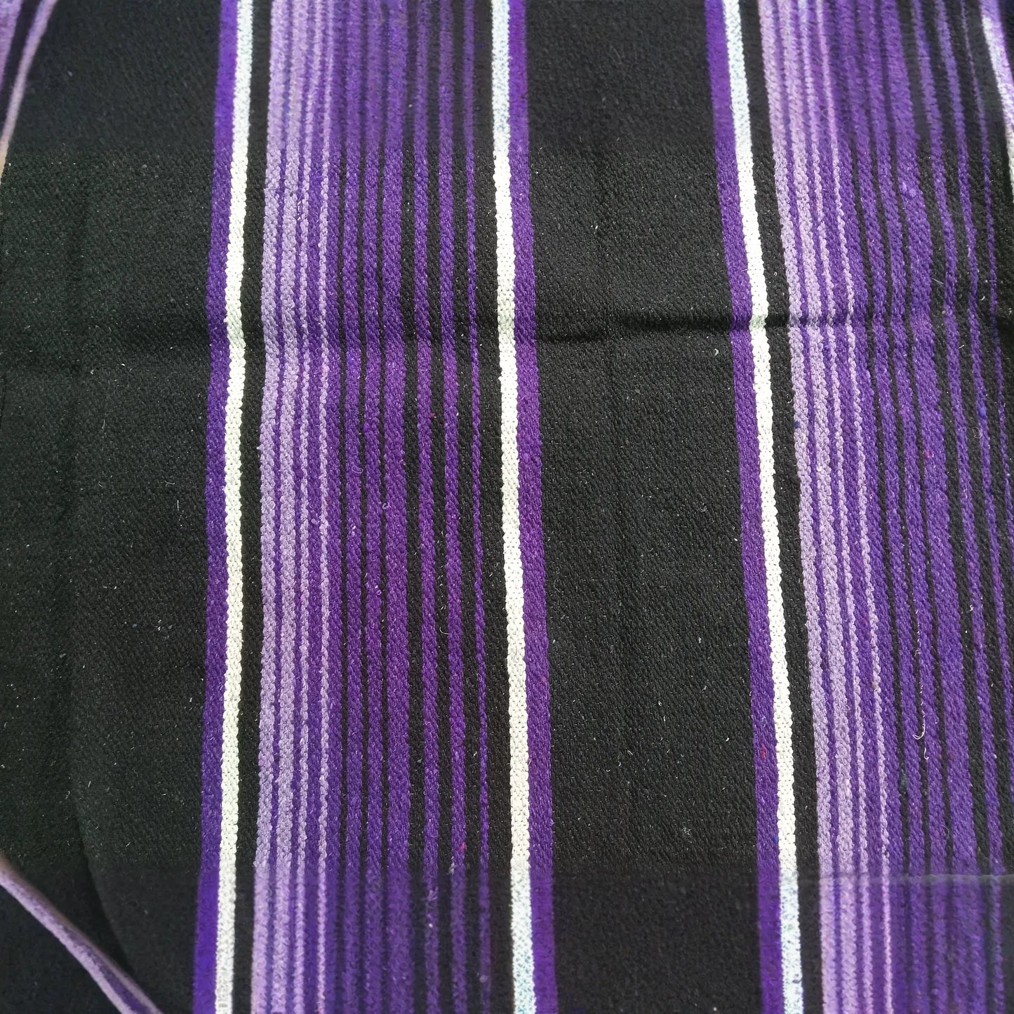Single Weave Saddle Blanket Black/Purple/White