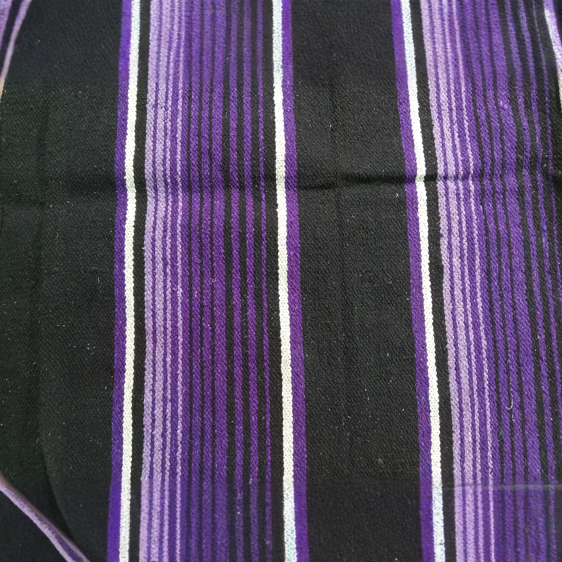 Single Weave Saddle Blanket Black/Purple/White