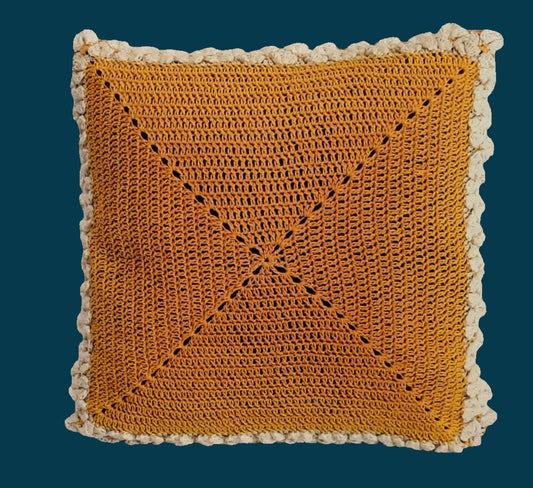 Crocheted pillow cover: Size: 18"x18"