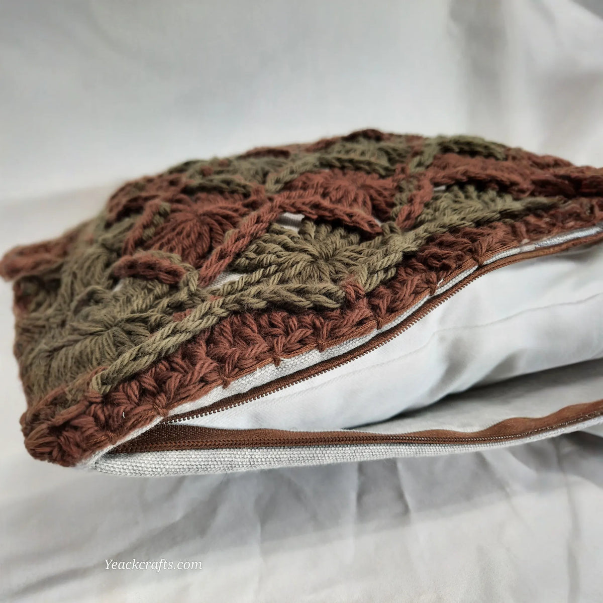 16"x16" Crocheted Decorative Pillow cover - 🆕 New Arrivals, All Products, Products from YeAck Crafts, 🏡 Home + Garden - Little Red General Store