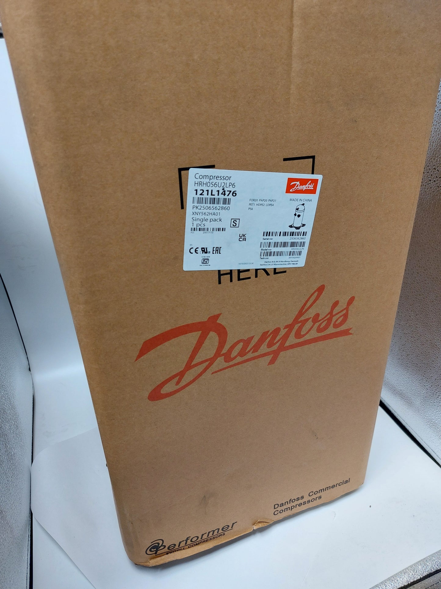 Danfoss HRH056U2LP6 Scroll Compressor