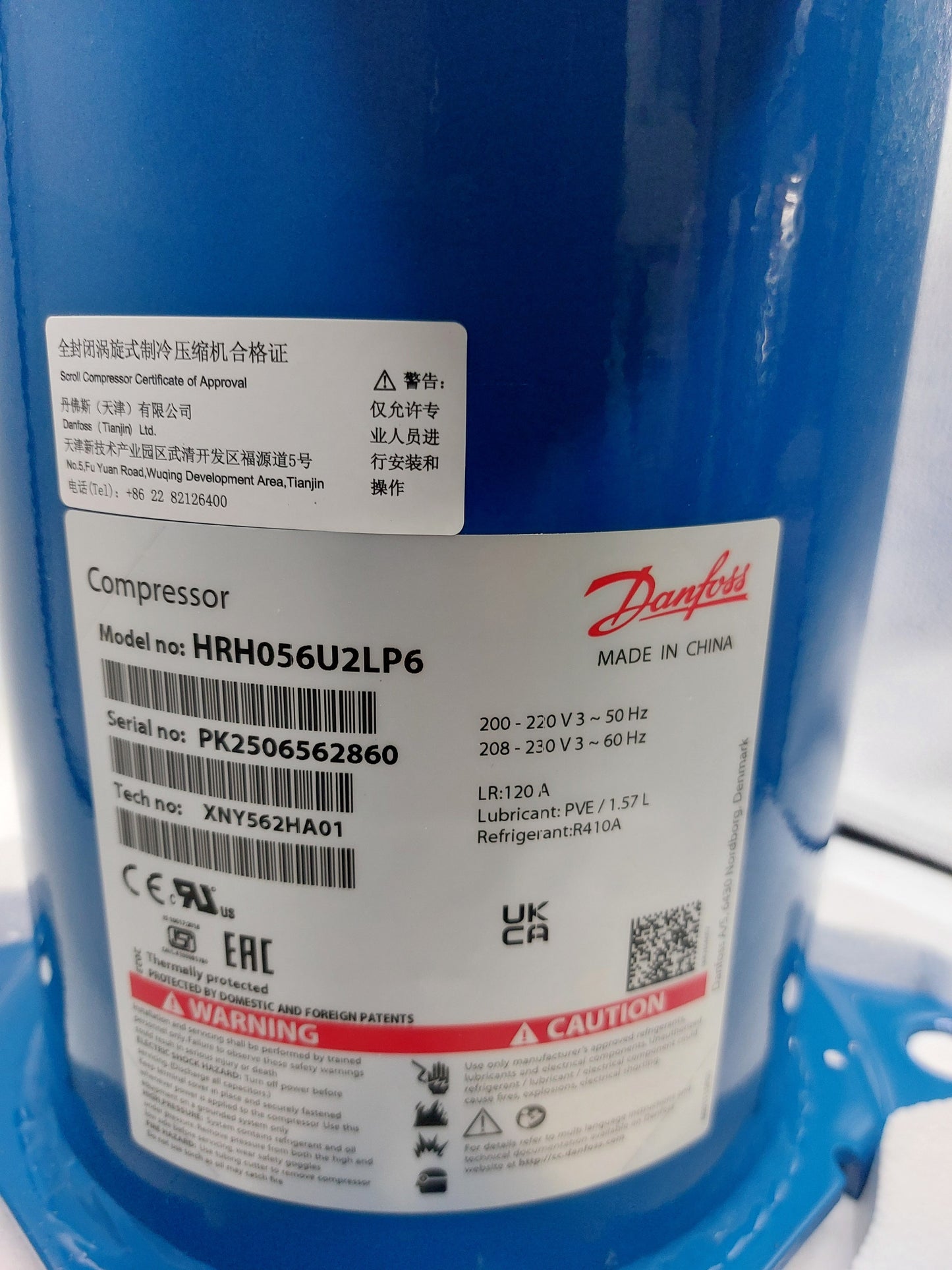 Danfoss HRH056U2LP6 Scroll Compressor