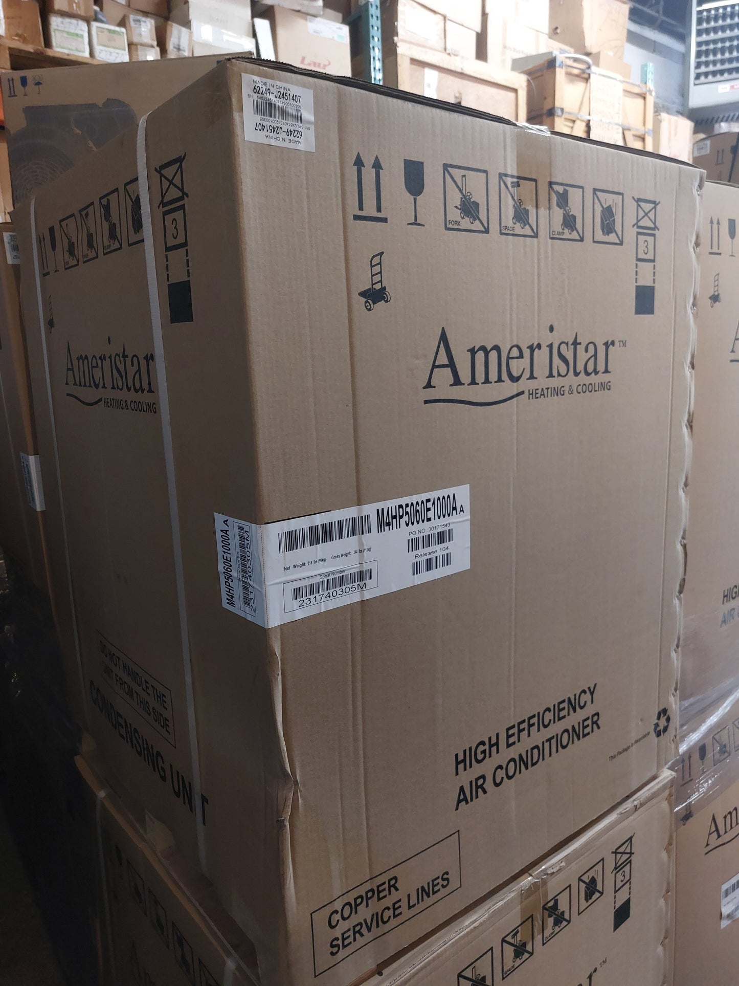 Ameristar by Trane M4HP5060E1000A 5 Ton 14.3 SEER2 15 SEER R410A Heat Pump Condenser