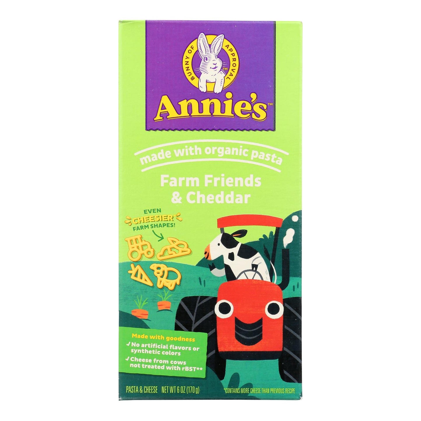 Annie's Homegrown Bernie's Farm Macaroni And Cheese Shapes - Case Of 12 - 6 Oz.