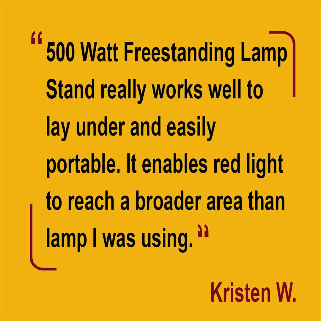 500W Infrared Heat Lamp Stand Rolling Base 120V USA & Canada | TheraBulb