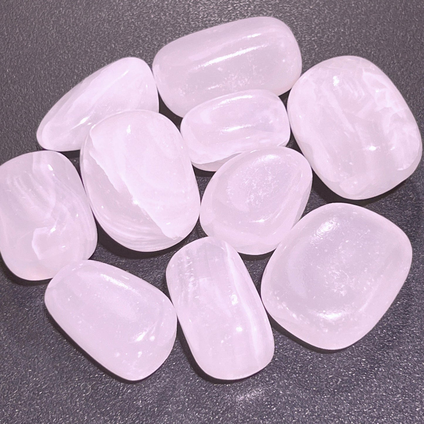 Extra Quality Pink Mangano Calcite Tumbled Stones (UV Reactive)(By The Piece Or Pound) Bulk Wholesale Gemstones Decor Supply