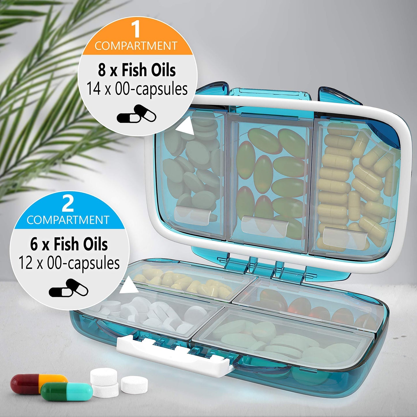 Travel Pill Organizer   Moisture Proof Pill Holder Daily Medicine Organizer Box Small Pill Case for Vitamin Supplement Pocket Pharmacy with Labels Pill Box For Purse Cute Pill Container 7 Compartments