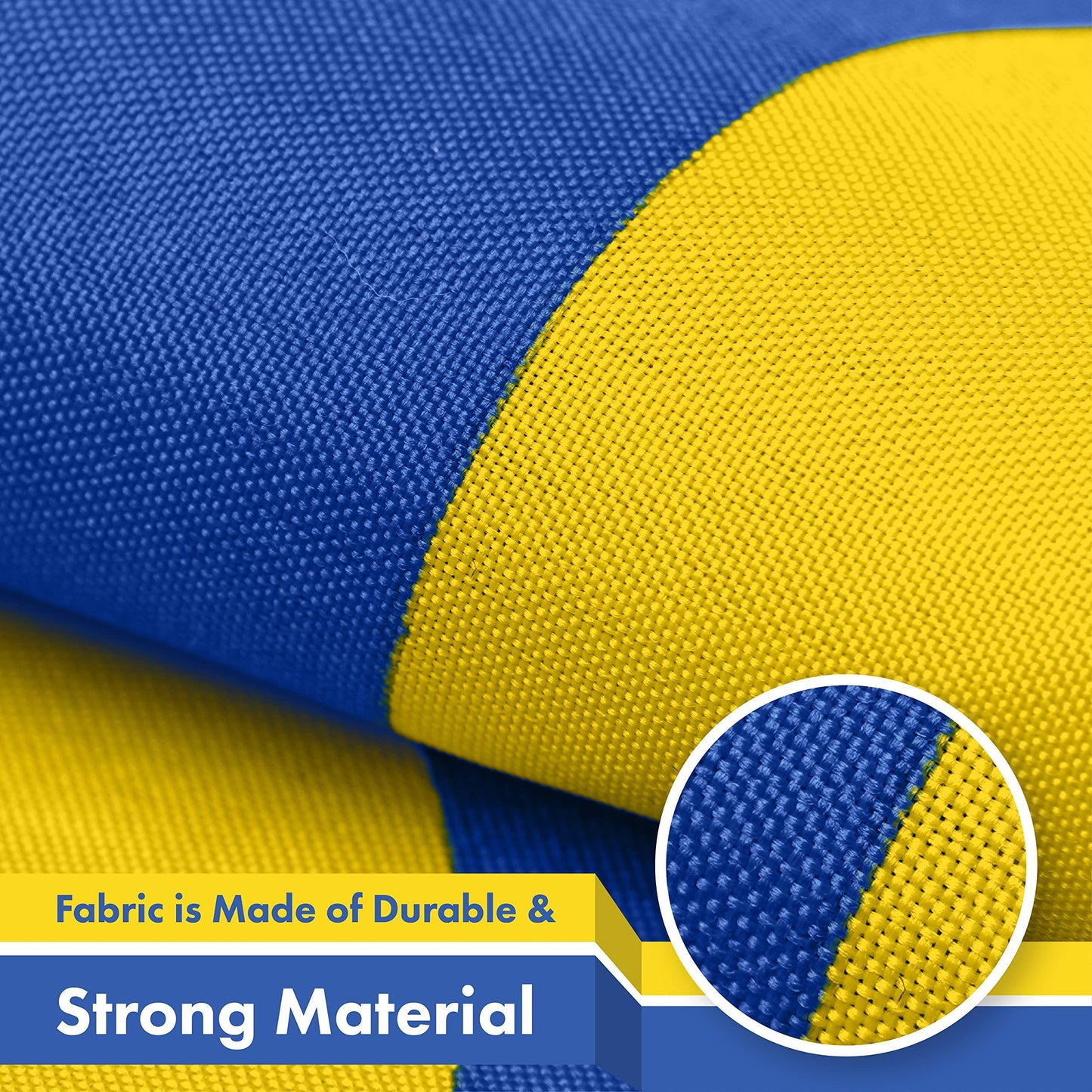 Ukraine Ukrainian Coat of Arms Flag | 3x5 Ft | LiteWeave Pro Series Printed 150D Polyester | Country Flag Indoor Outdoor Vibrant Colors Thicker and More Durable Than 100D 75D Polyester