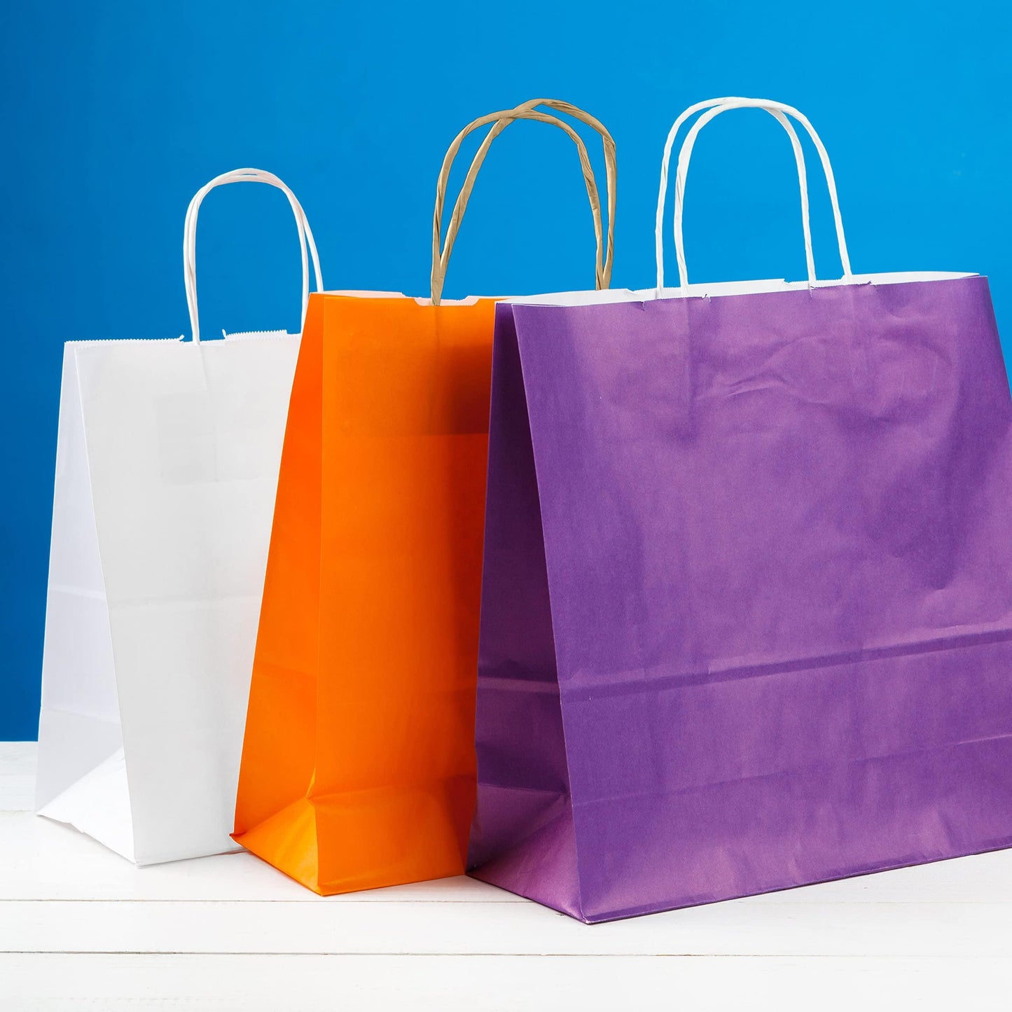 Kraft Paper Bags with Handles. Biodegradable 150 GSM Paper Shopping Bags with Handles for Any Occasion