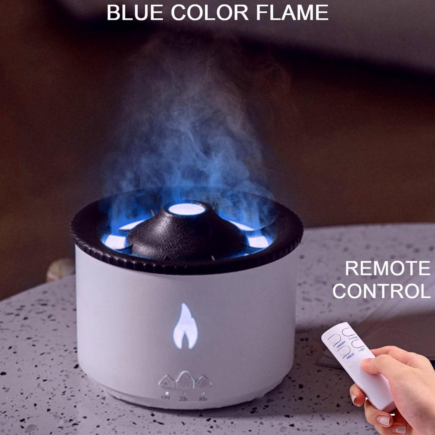 Volcano Diffuser for Essential Oils Aromatherapy Volcano Humidifier Diffuser Aroma Lamp with Multiple Modes Remote Timer Auto Shut Off for Bedroom Spa Yoga Girl Gift (White Original)