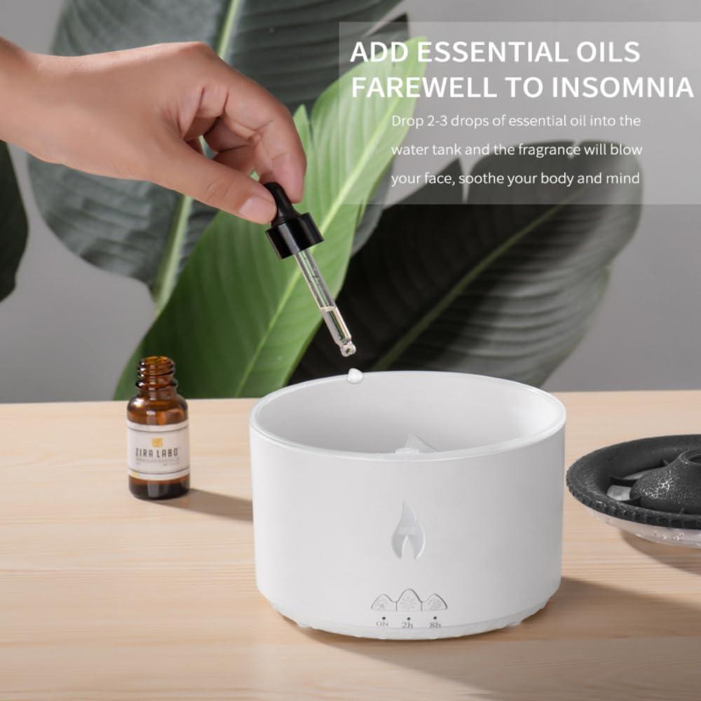 Volcano Diffuser for Essential Oils Aromatherapy Volcano Humidifier Diffuser Aroma Lamp with Multiple Modes Remote Timer Auto Shut Off for Bedroom Spa Yoga Girl Gift (White Original)