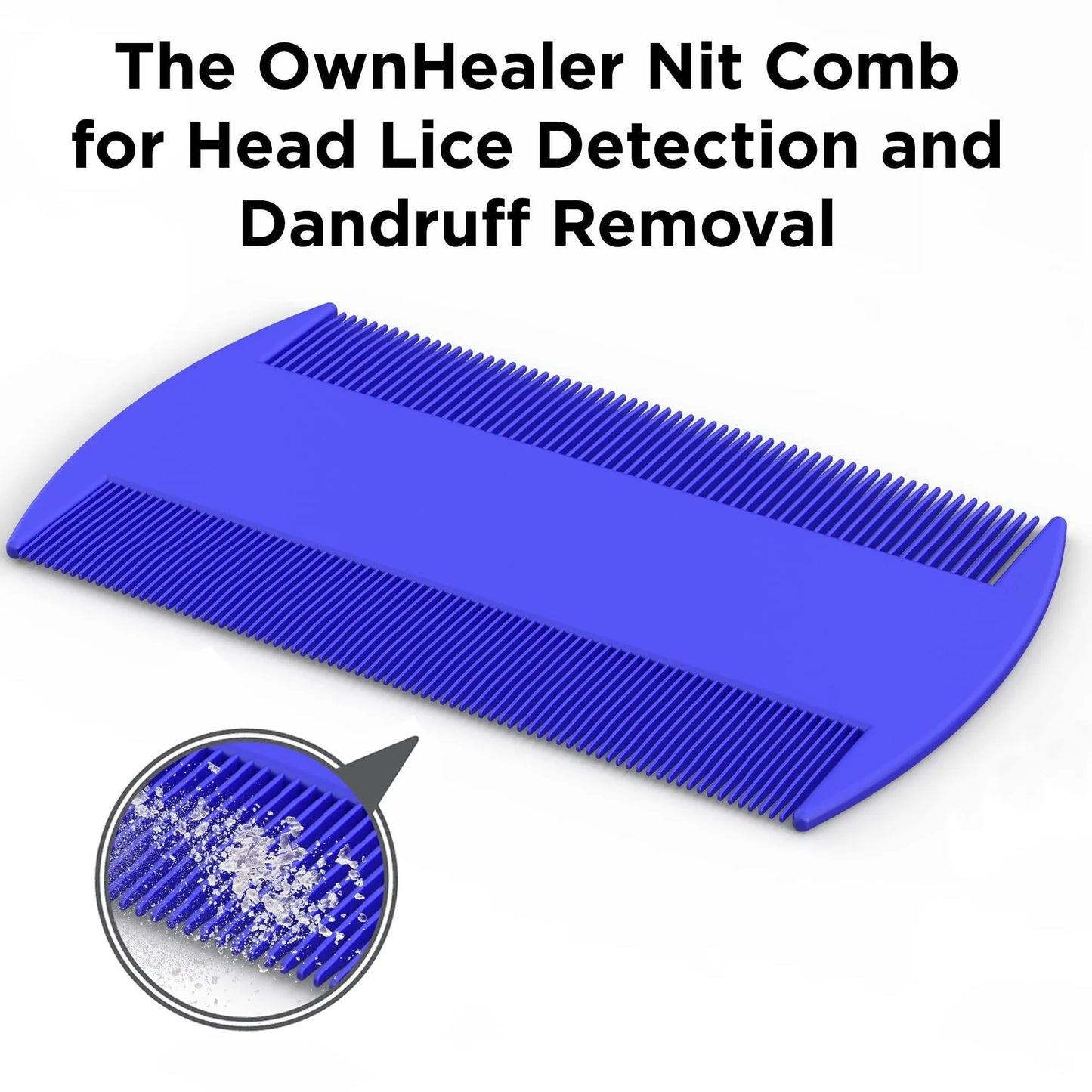 Lice Comb [Pack of 3]   Fast Removal of Lice Eggs Nits and Dandruff. Professional Results for Head Lice Treatment on All Different Types of Hair. Peine para piojos y liendres.