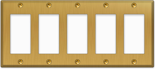 5-Gang GFI, Standard Size, Metallic Finish Wallplate