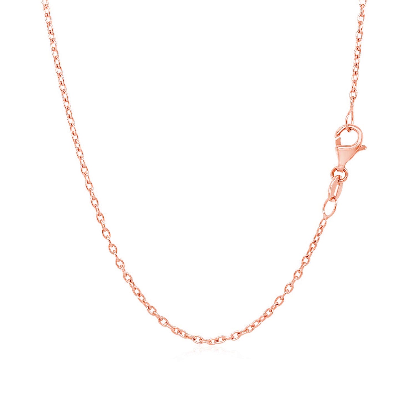 14k Rose Gold Round Cable Link Chain 1.5mm